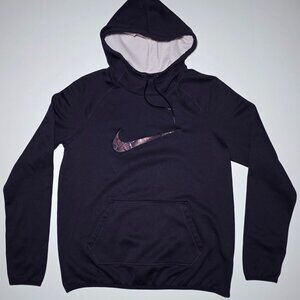 Nike Dri Fit Womens Purple Long Sleeve Pullover Hoodie Size Medium